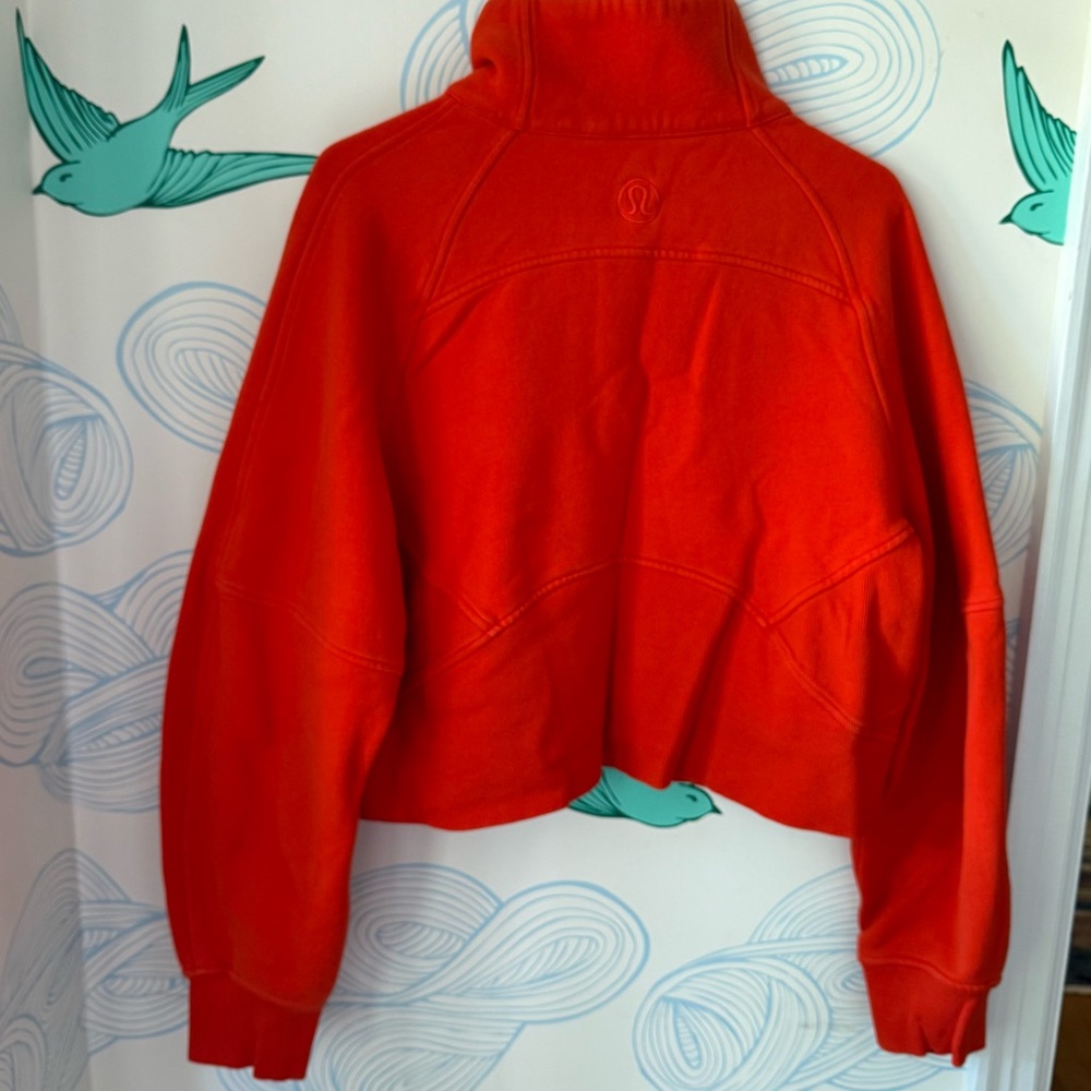 lululemon Red/Orange Funnel Neck Scuba M/L - Picture 2 of 5